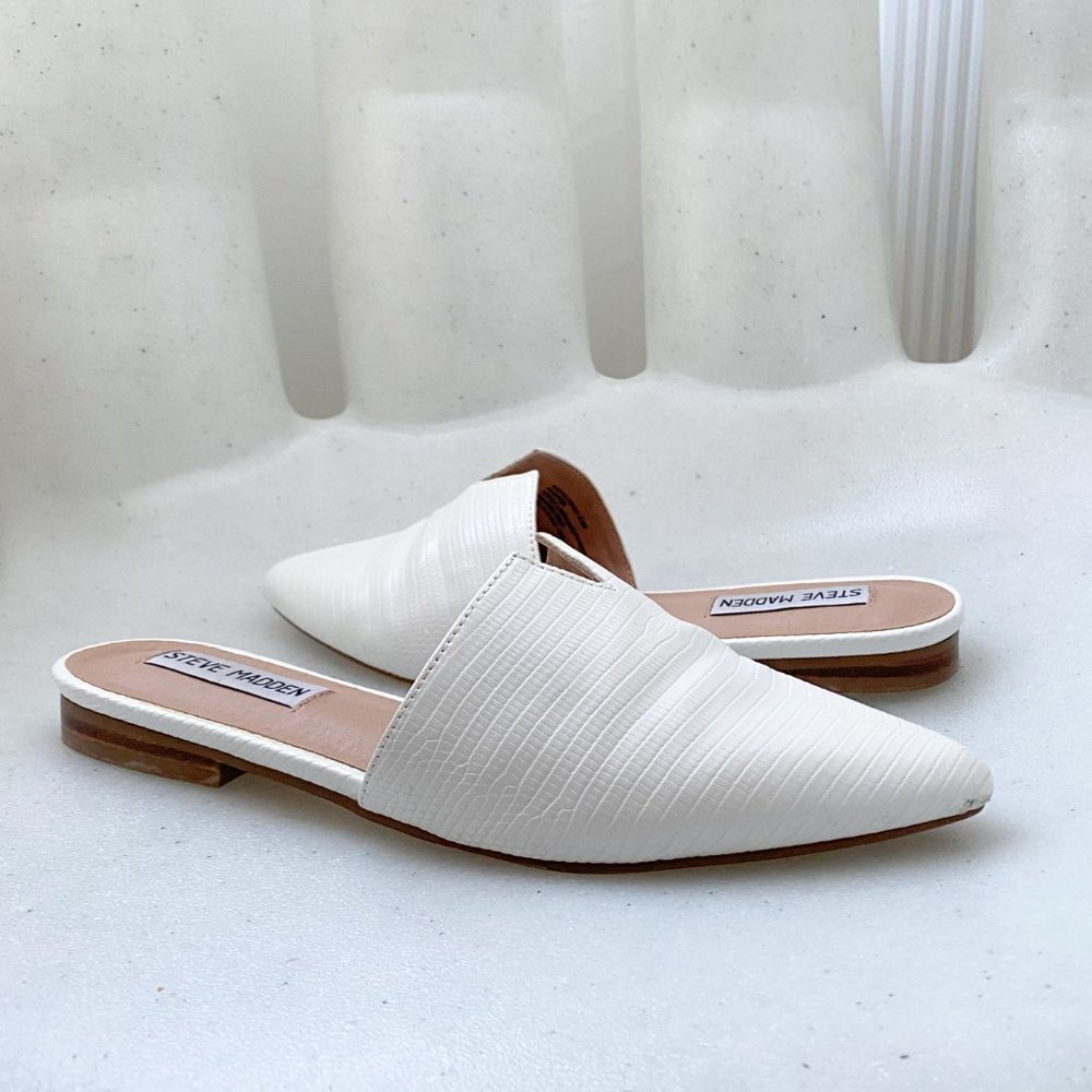 Steve Madden “Ally” White Crocodile Pointed Toe M… - image 4